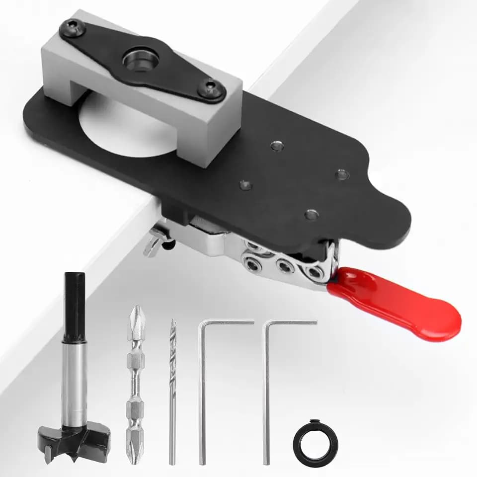 Bohrschablone Möbelbau 35 mm Topfscharnier Schablone, Verdeckte Scharnierlehre für Präzise Bohrungen für Küchenschränke, Schranktüren