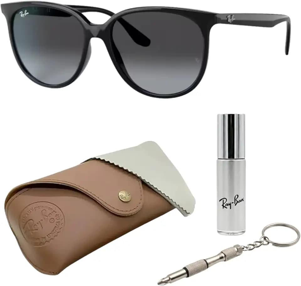 Ray-Ban RB4378 Square Shape Sunglasses with Official Eyewear Kit