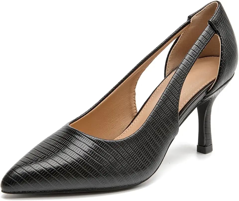 Women's Pumps Dress Shoes Kitten Heels Pointed Toe for Formal Office Work