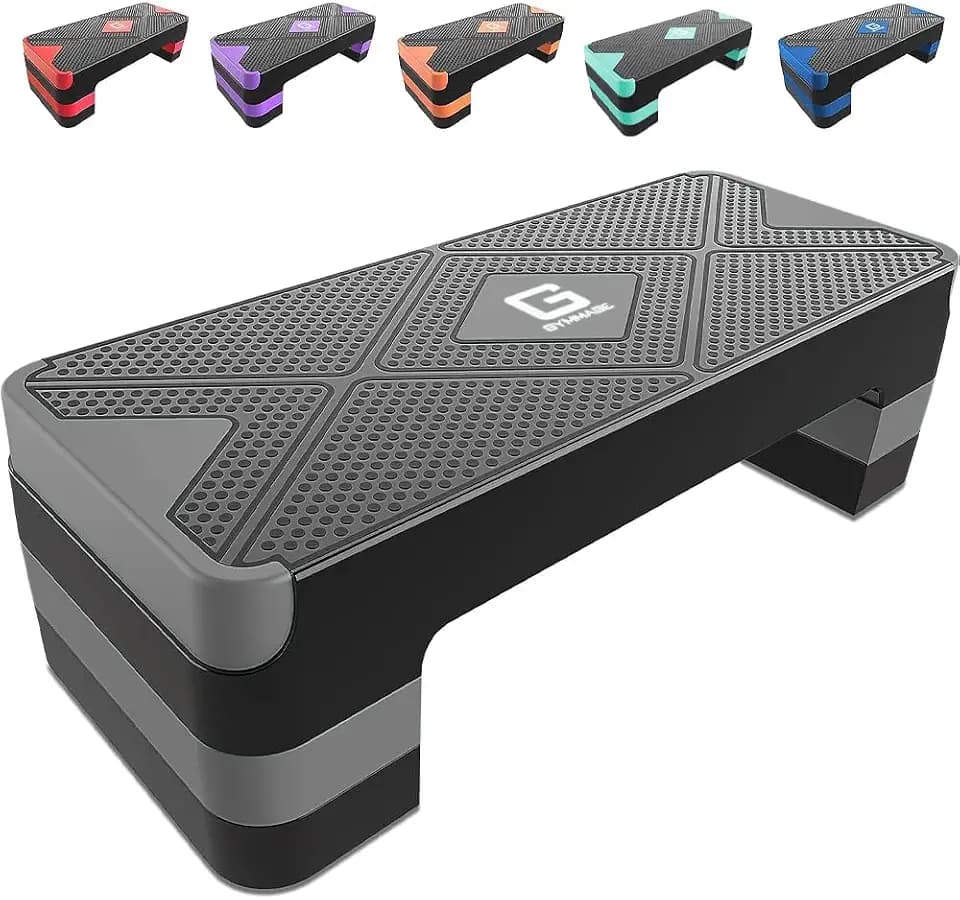 GYMMAGE Aerobic Exercise Step, Adjustable Height,