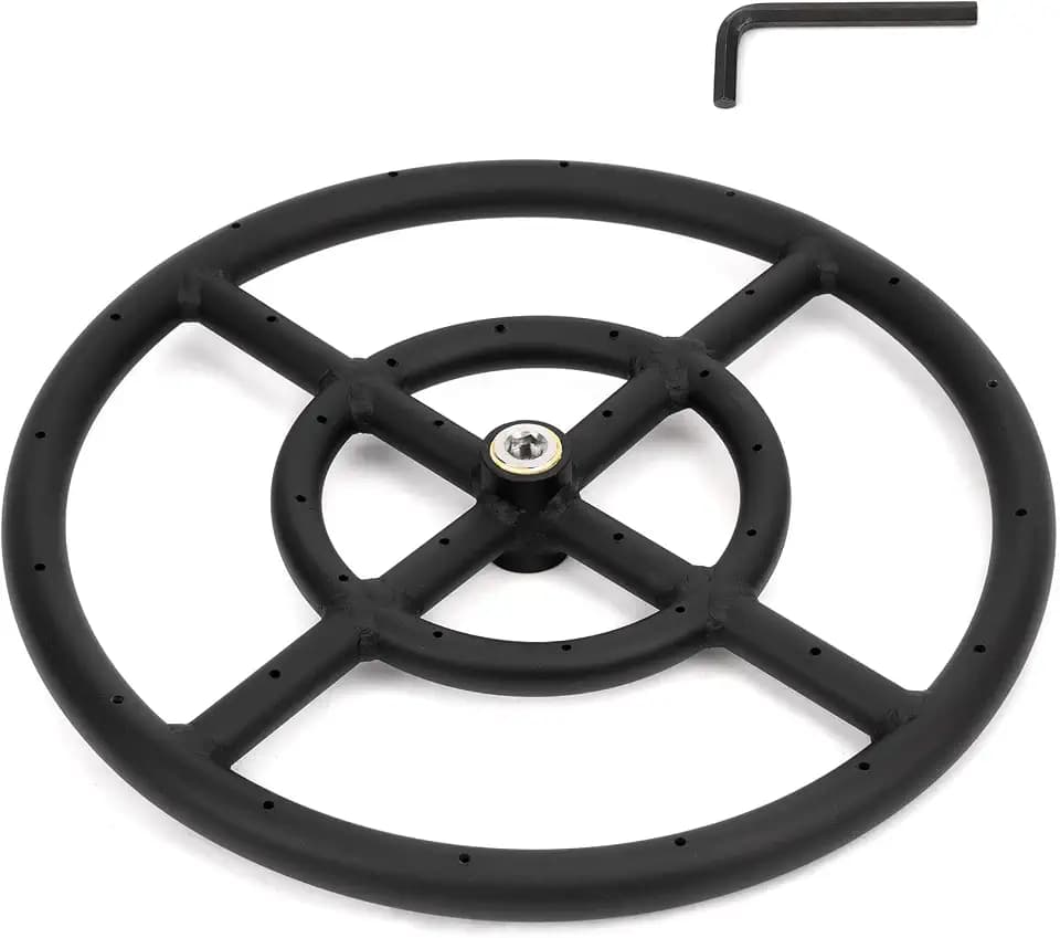 Stanbroil 12 Inch Round Fire Pit Burner Ring for Natural Gas & Propane