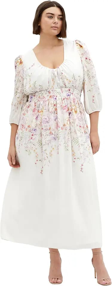 City Chic Women's Plus Size Dress - Keyla Print Maxi