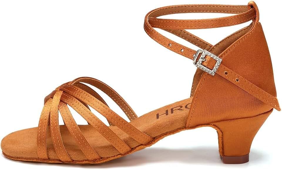HROYL Damen Tanzschuhe/Latin Dance Schuhe Satin Ballsaal Modell-D7-213