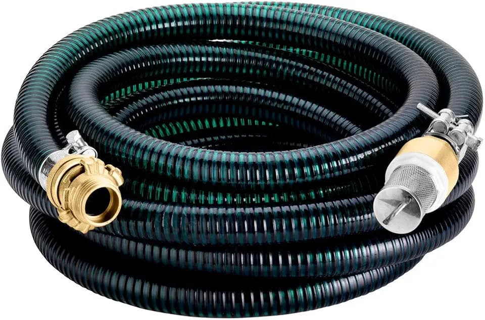 metabo Saugschlauch-Set Messing 7 m 1 Zoll, Spiralschlauch Gartenpumpe