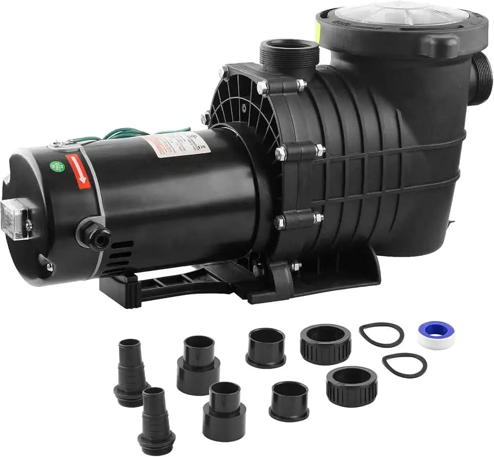 Pool Pump Above Ground/Inground,1.5HP 6600 GPH Powerful Selfpriming