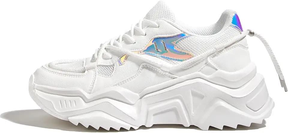 LUCKY STEP Women's Platform Fashion Chunky Dad Sneakers