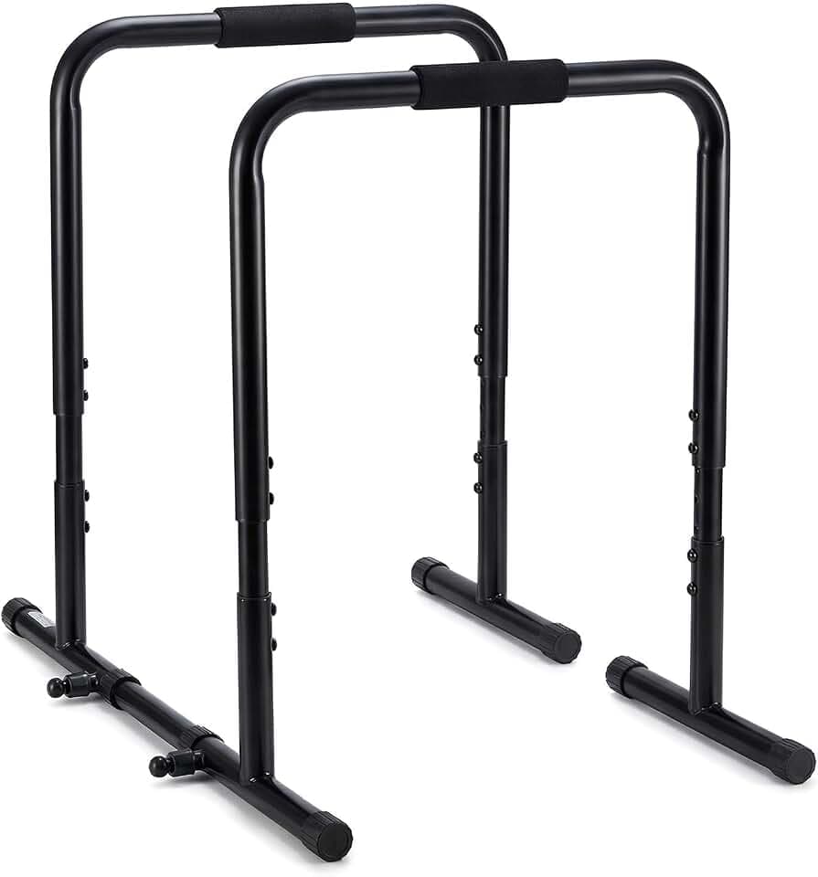 OLIXIS Dip Bar, Adjustable Heavy Duty Dip Station with Soft Foam Handles