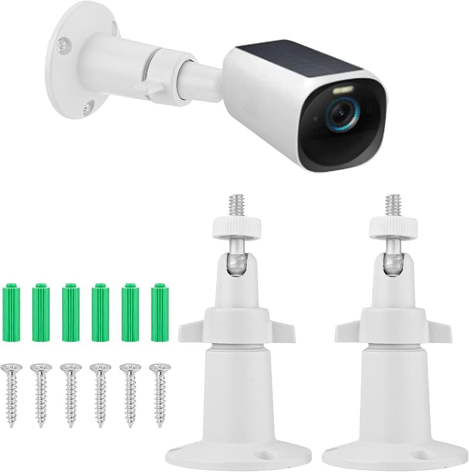 2st Kamera Wandhalterung, Kamera Halterung Verstellbar Kamerahalterung Innen-/Außenbereich Kompatibel mit Arlo Solocam S220/C210 Eufycam 2C/2C Pro 3/S330 3C/S300
