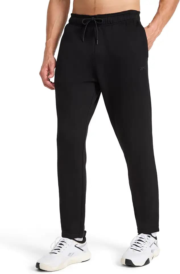 Reebok Men's Patent Fleece Pant, Standard Fit, 30” Inseam, Midweight Cotton-Poly Fabric