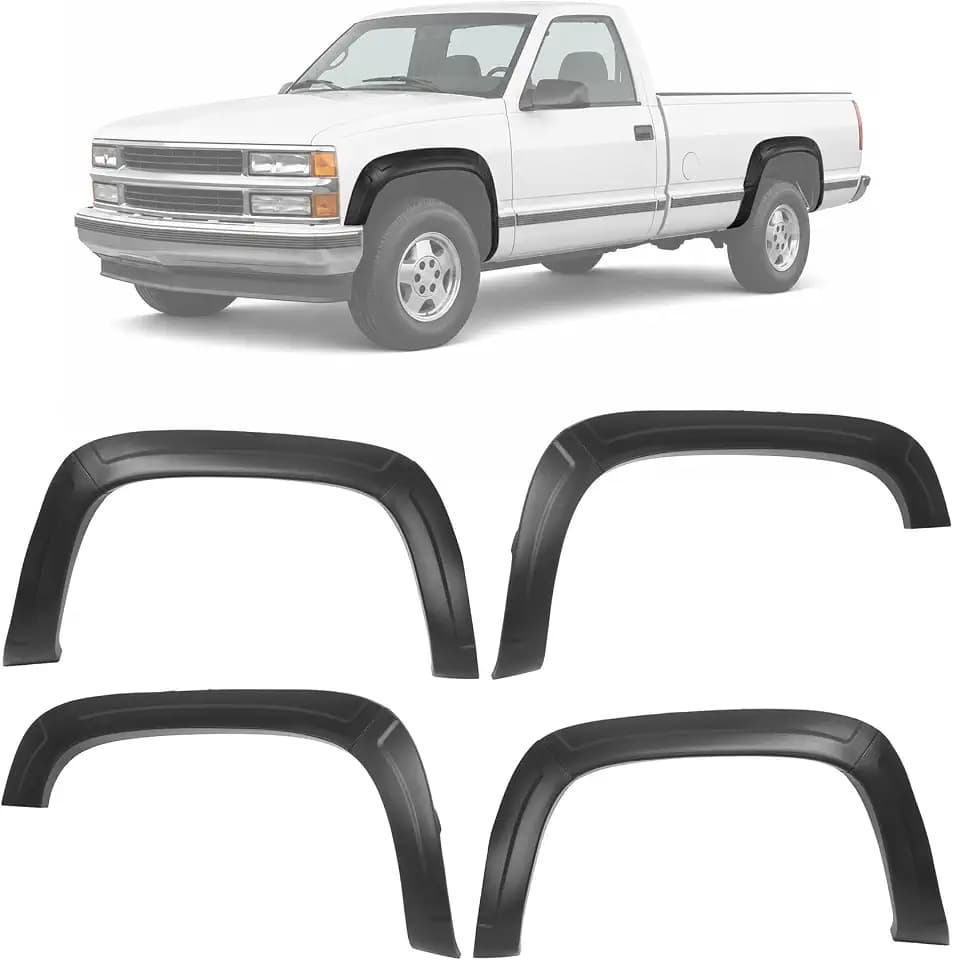 ALMULOO 4Pcs Fender Flares Compatible with 1988-2000 Chevy GMC C/K Series