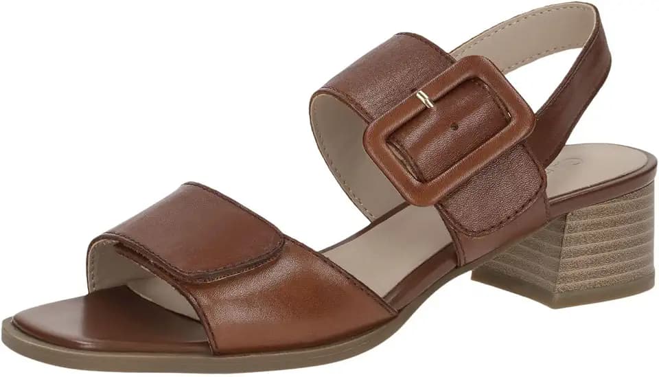 Caprice Damen Sandalen mit Absatz aus Leder Elegant
