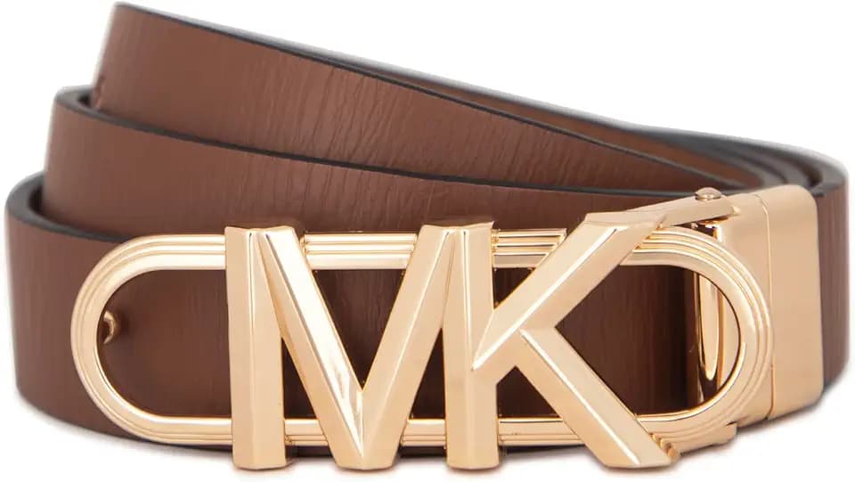 Michael Kors Women's 1 Inch Reversible Logo Belt, Stylish & Versatile Accessory for Everyday Wear