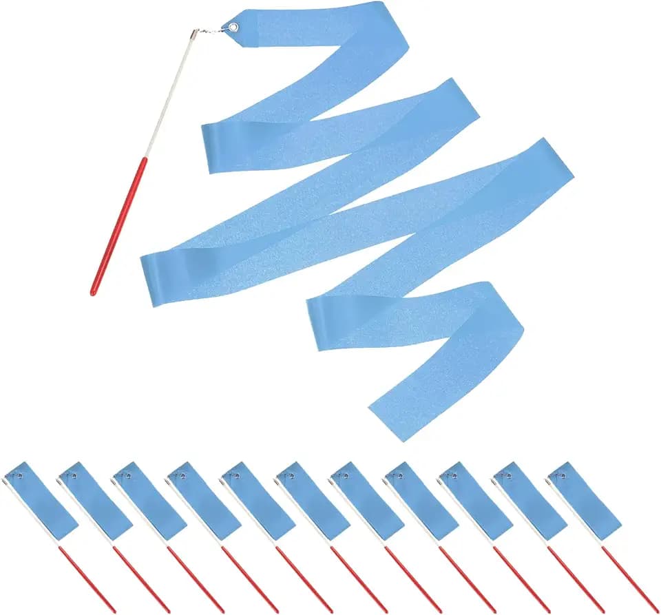 PATIKIL Dance Ribbons, 14 Pack 78.7 Inch Gymnastics Dance Streamers with Non-Slip Wand Dance Flags for Gifts, Dancing, Talent Shows, Baton Twirling