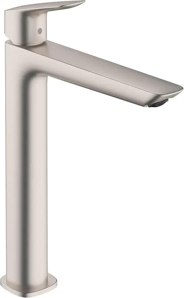 hansgrohe Logis Fine Modern 1 1-Hole Bathroom Sink Faucet in Brushed Nickel, 71258821