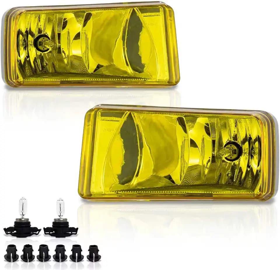 Fog Lights for 07-14 Chevy Silverado Amber Lens w/Harness&bulb OEM:25883245