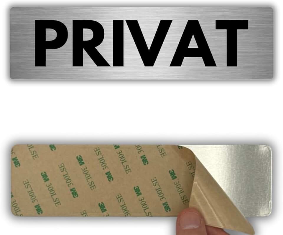 Schild Privatgrundstück - 5x18 cm - Aluminium - Nur Für Anwohner