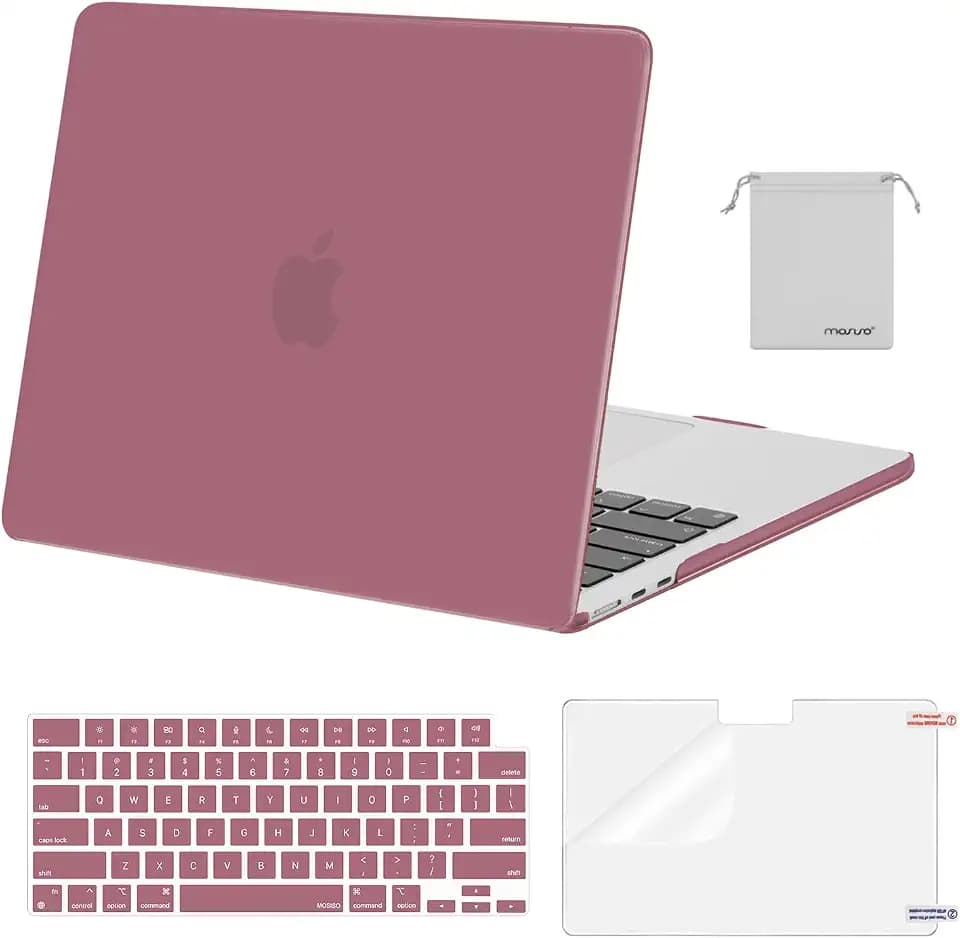 MOSISO Compatible with MacBook Air 13 inch Case M5 2026 M4 M3 M2 2025-2022