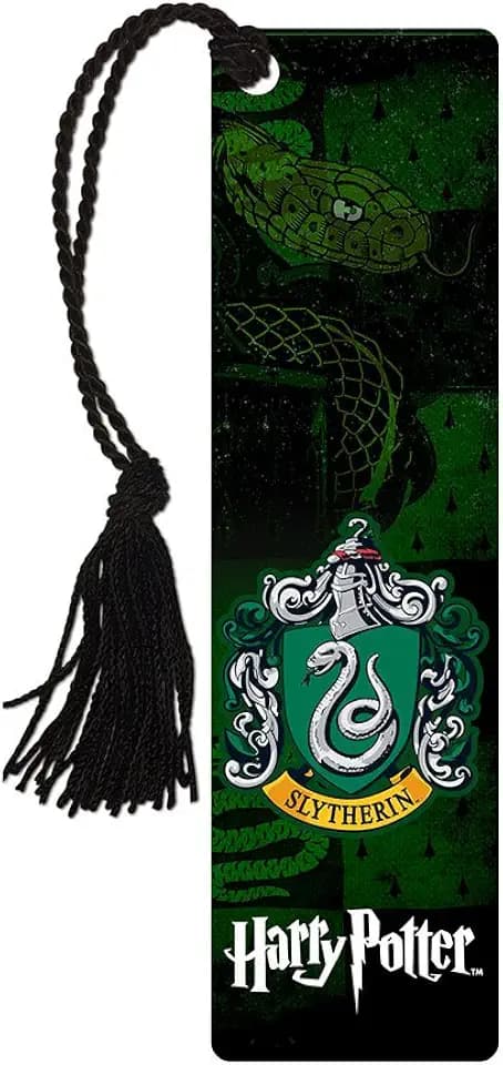 Harry Potter Slytherin Glossy Bookmark with Tassel
