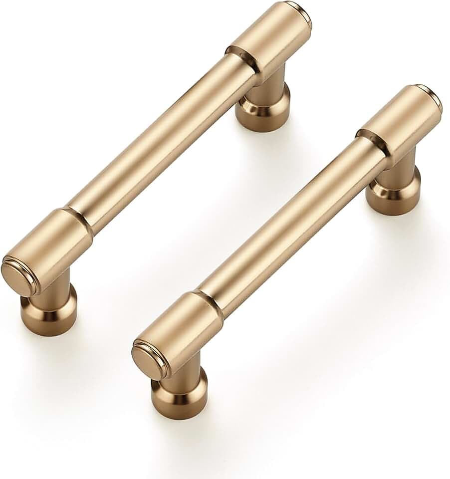 Ravinte Champagne Bronze Kitchen Pulls Cabinet Handles 3 Inch 20 Pack