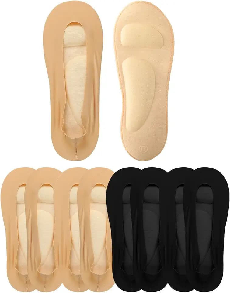 Eurzom 4 Pairs Arch Support Socks for Women No Show Socks