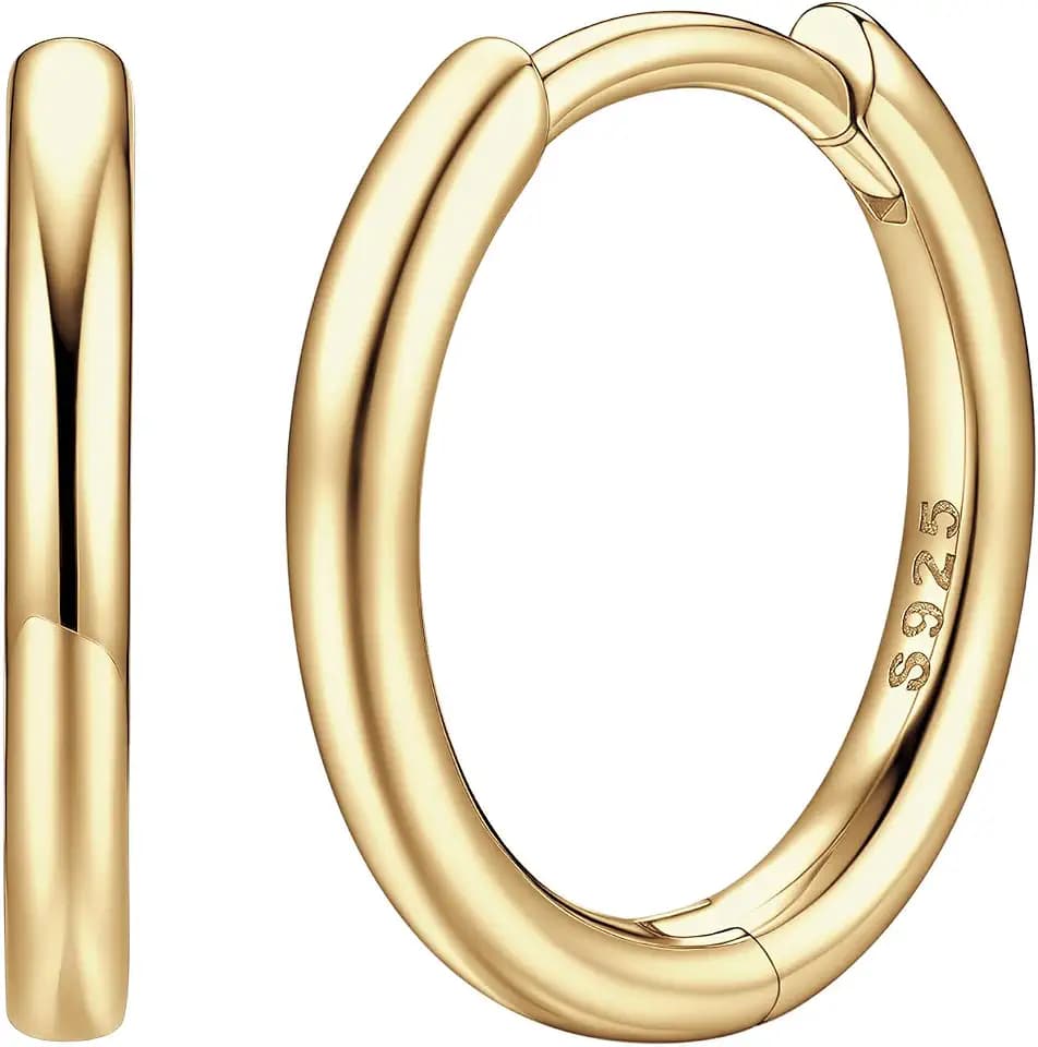 Suplight Creolen Silber 925 für Damen 8mm/10mm/12mm/14mm/16mm/18mm/20mm Helix Piercings Schleifen Ohrringe Hoop Ohrschmuck