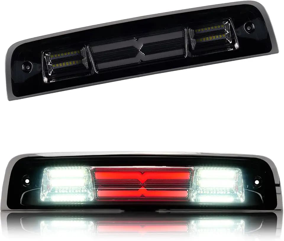 Third 3rd Brake Light LED for 2009-2017 Dodge Ram 1500, High Mount Rear Brake Lights Assembly for 2010-2017 Ram 2500 3500, Waterproof Center Cab Stop Cargo Light