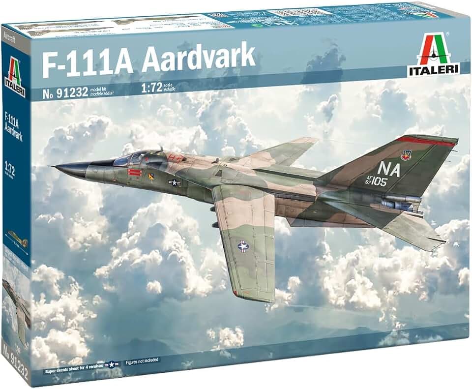 Italeri 91232 1:72 F-111A Aardvark, Modellbausatz Militärflugzeug
