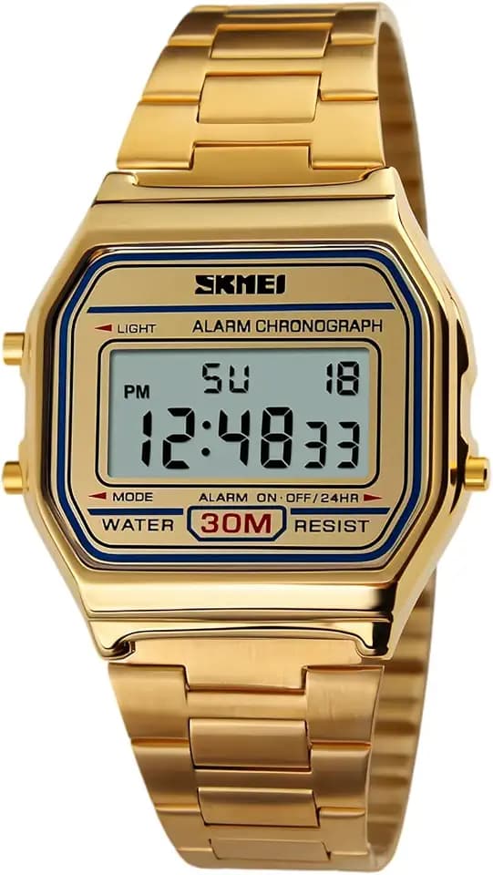 FANMIS Women's Men's Fashion Digital Electronic Square LED Sports Watch