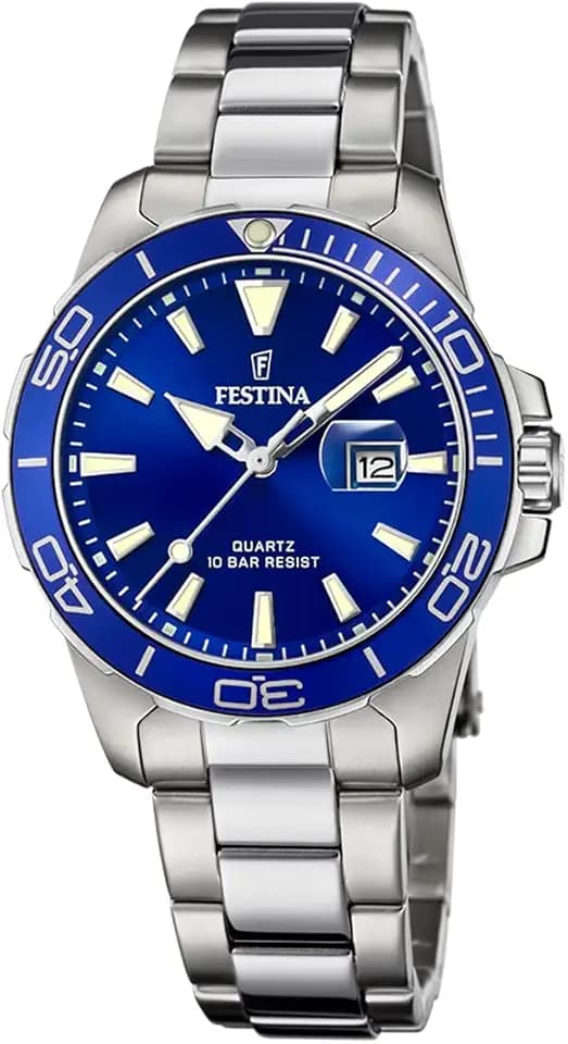 Festina Damenuhr Analog aus Edelstahl 316l Silberfarben