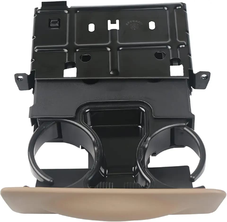 in Dash Cup Holder Insert w/Ashtray Brown Compatible with Ford F250 F350 F450 F550 Super Duty Truck 1999-2004, Excursion 2000-2004 Front Dashboard Pull Out Cupholder