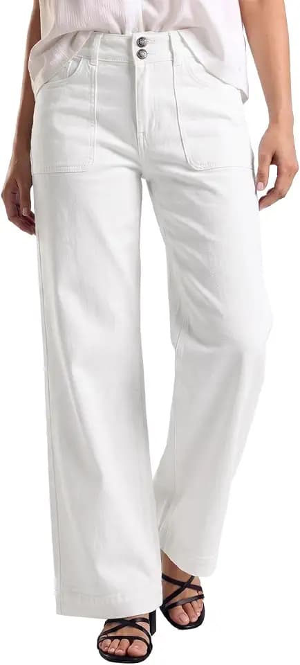 Sidefeel Women's High Waisted Stretchy Straight Leg Jeans