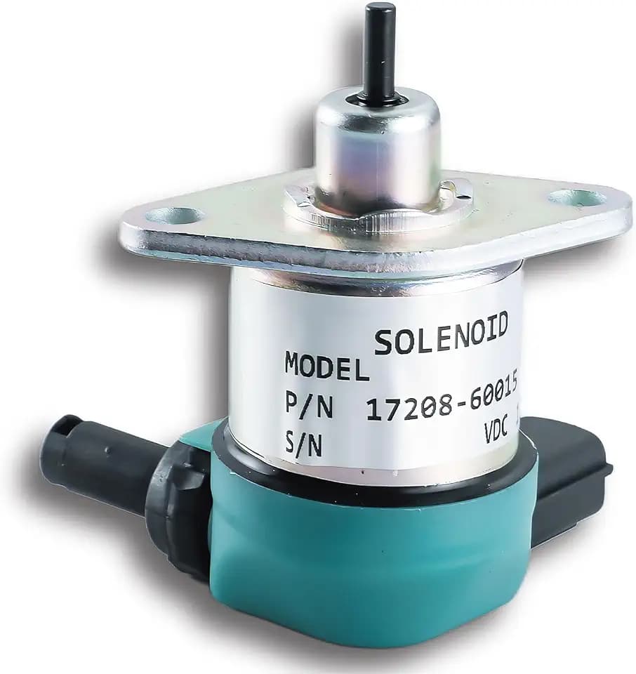 17208-60015 Fuel Shut Off Solenoid 17208-60010 17208-60012 17208-60016 17208-60017 Replacement for Kubota Engine D905 D1005 D1105 V1205 V1305 V1505 Stop Solenoid 12V