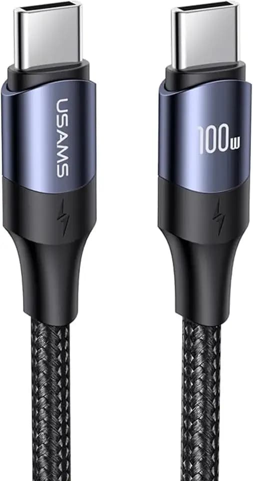 P4Y USB Typ C zu USB Typ C US-SJ524 U71 Kabel zum Aufladen und zur Datenübertragung schnelles Aufladen FCP/QC 100W PD 5A Datenübertragung bis zu 480 Mbps Smart layout 1.2m Schwarz