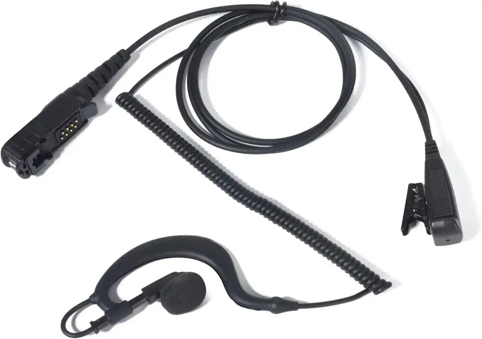 UAYESOK G-Form Funkgerät Headset Ohrhörer für Motorola Multi-Pin mit PTT Mikrofon, Walkie Talkie Kopfhörer für Motorola DP2000 DP2400 DP3441e MTP3550 XPR3500 XiR P6600 Security Radio Zubehör