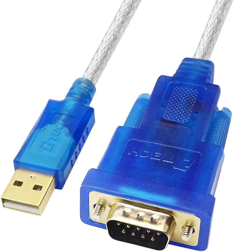 DTECH USB to Serial Adapter Cable RS232 DB9 Male Port with FTDI FT232RL Chipset Supports Windows 11 10 8 7 and Mac Linux (1.5 Feet)
