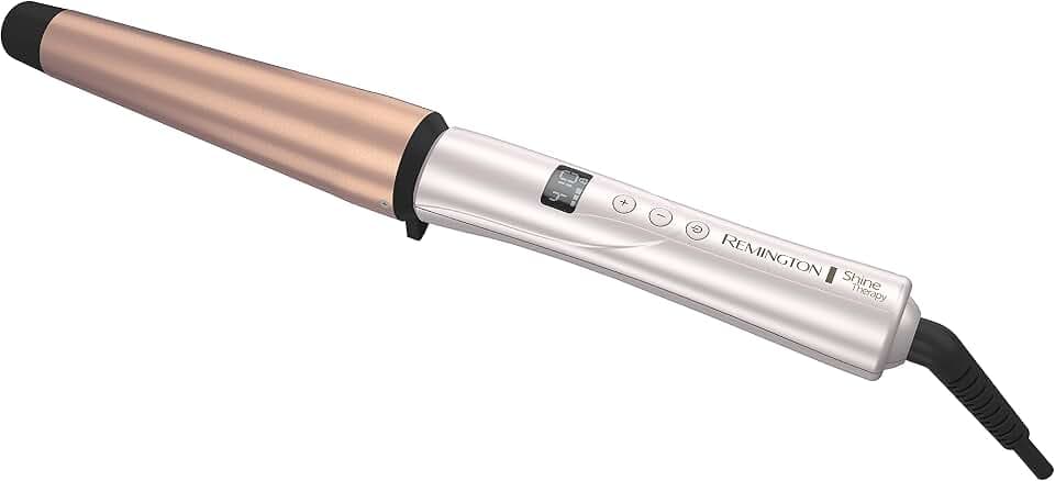 Remington Shine Therapy Tapered Curling Wand, 1–1.5 Inch