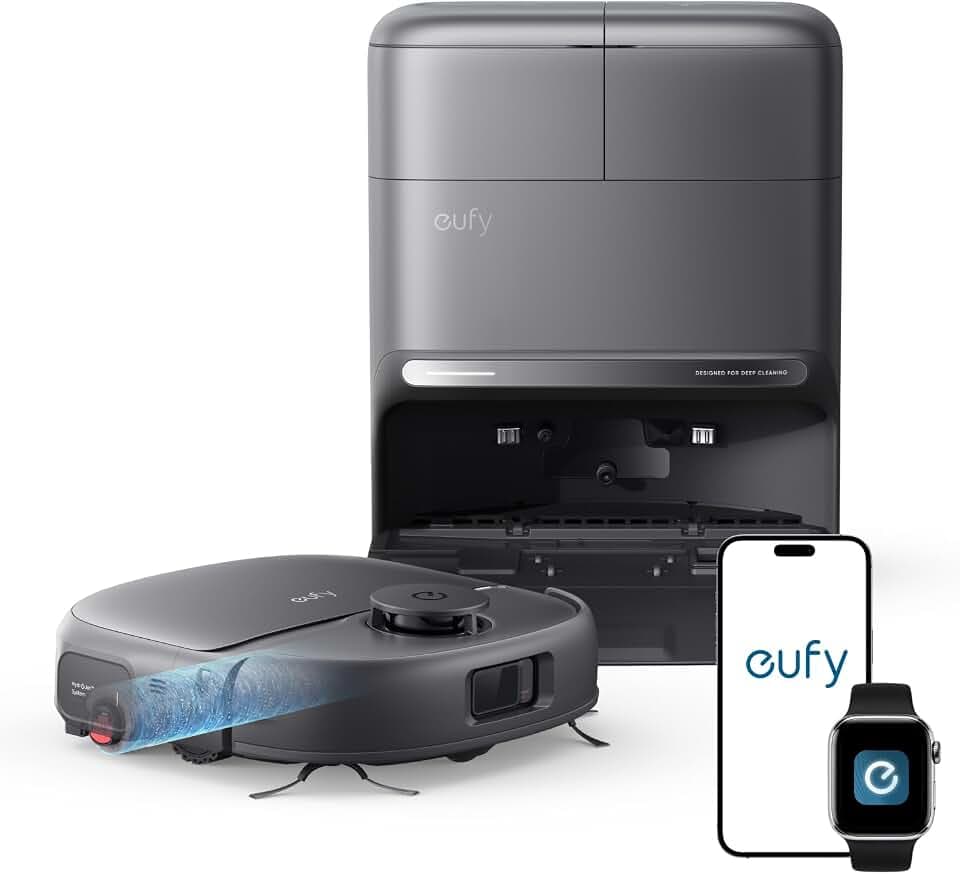 eufy C28 Robot Vacuum Cleaner and Mop Combo, 15,000 Pa, HydroJet Roller Mop