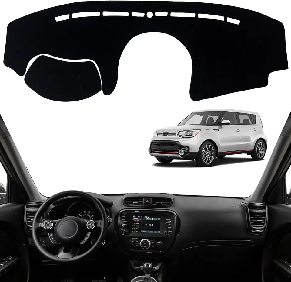 Dashboard Dash Board Cover Mat Pad Carpet Non-Slip Custom Compatible with Kia Soul 2014-2019 Protector Sun Shield