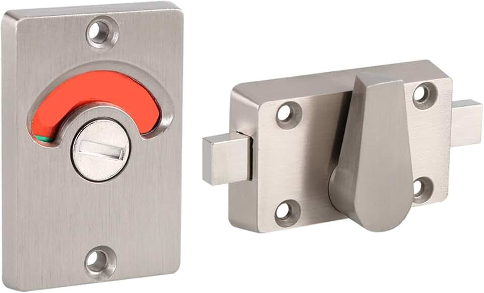 Indikator Sichtschutzriegel Tür, Besetztes Türschloss, Toilettentürschlösser, Frei – Verriegelt, Schloss, Frei, Verriegelt, Schrauben, Badezimmer, Toilette