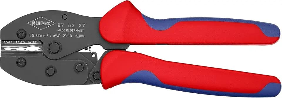 KNIPEX PreciForce Crimpzange mit Mehrkomponenten-Hüllen 220 mm, 97 52 37