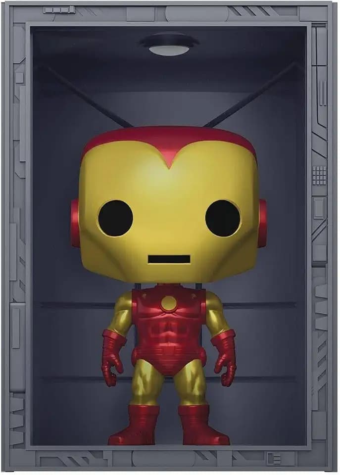 Funko Pop! Deluxe: Marvel Hall of Armor: Iron Man Model 4 (Metallic) (PX Previews Exclusive) #1036 Bobble-Head Vinyl Figure
