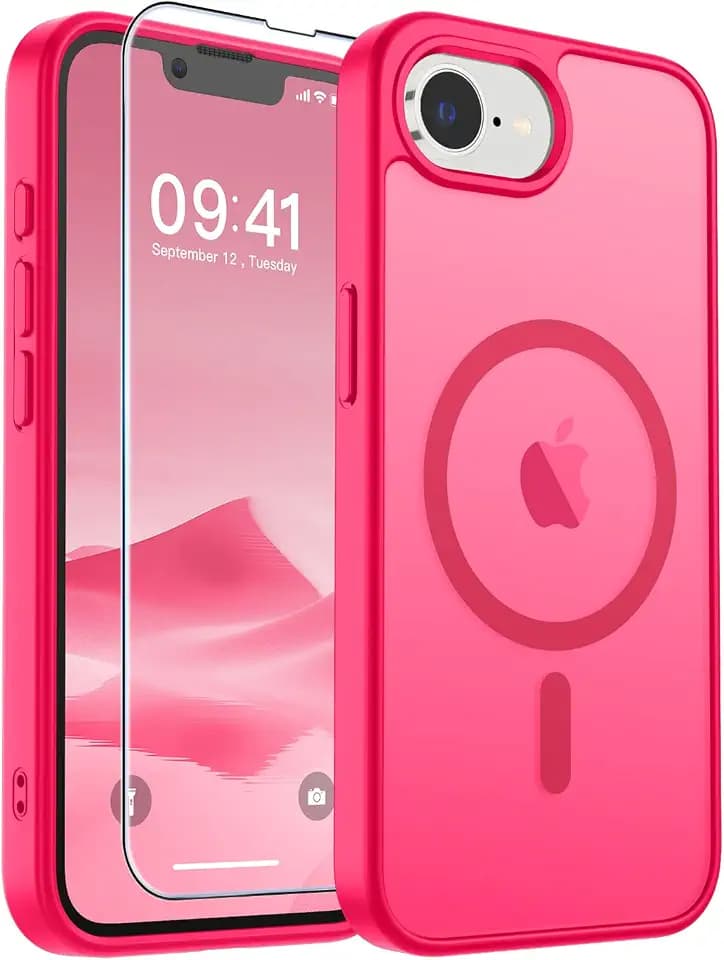 SUPFINE Magnetic for iPhone 17e Case/iPhone 16e Case Hot Pink