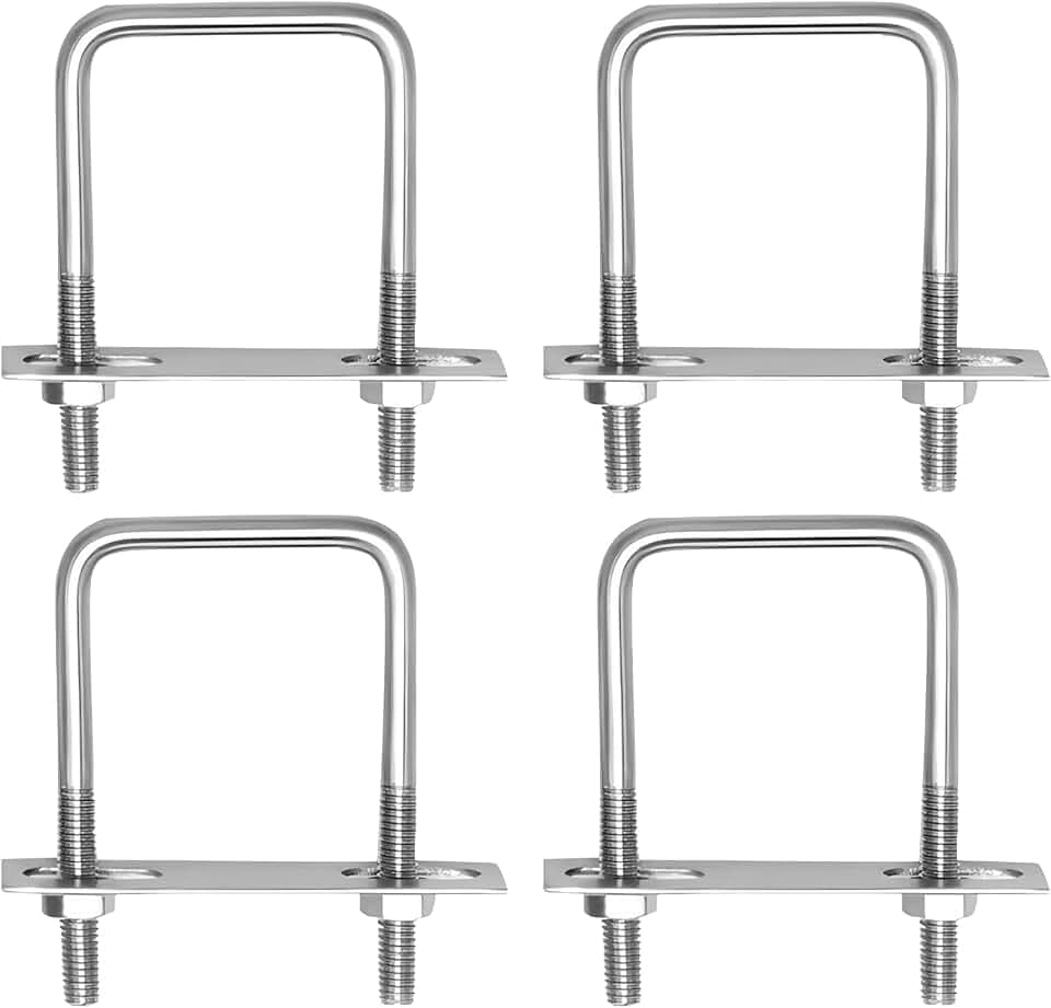 4 Stück U Bügel mit Gewinde M10 160x210mm U schrauben