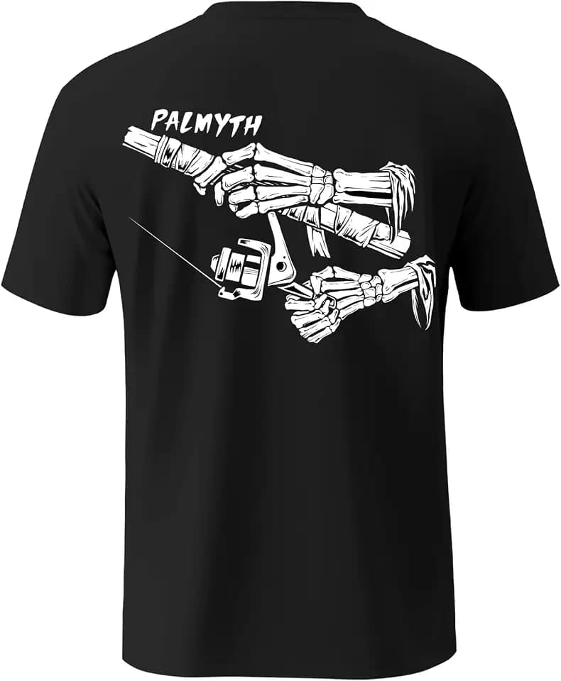 Palmyth Men's Fishing Shirt Short Sleeve Sun Protection UV UPF 50+ T-Shirt