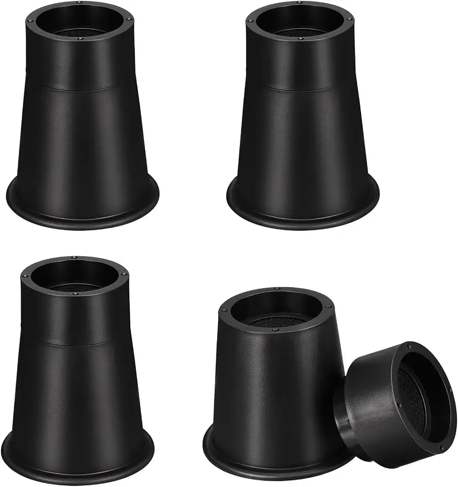 Bett Erhöhungen, Stuhl Erhöhungen, hohe Last tragen Runde Möbel Erhöhungen, Heavy Duty Möbel Erhöhungen（Schwarz 4 Pack (5.8 Inch)