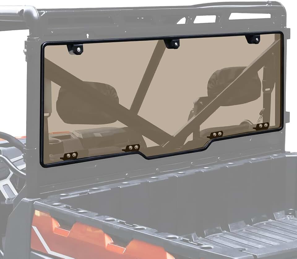 StarknightMT Tinted Rear Window Compatible with Polaris Ranger XP 1000/1000
