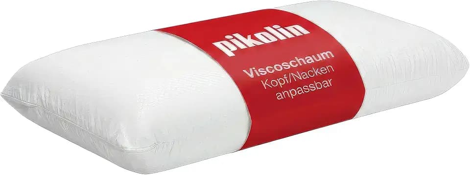 PIKOLIN Kopfkissen 70 cm – alle Schlaftypen, viskoelastische Schaumstofffüllung, Nackenstützkissen in Hotel-Qualität, ergonomische Nackenanpassung, hypoallergen, mittlere Festigkeit