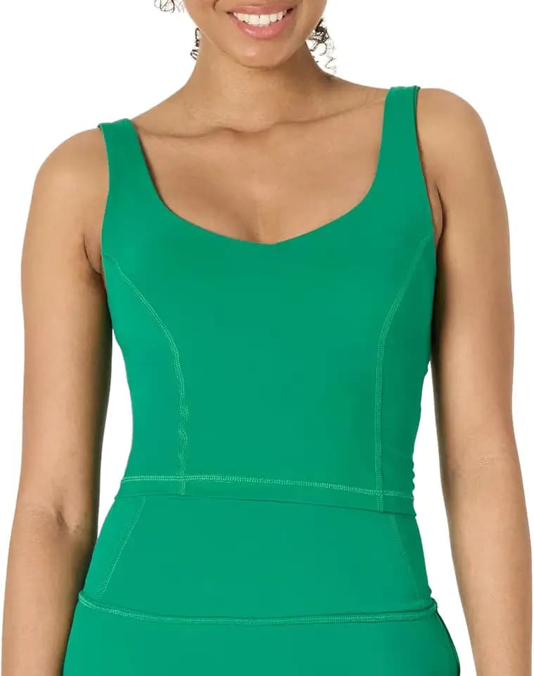 Amazon Essentials Damen Sporttop mit Integriertem BH, Aktives FormFlex-Tanktop mit Leichtem Halt und Verkürztem Schnitt, Butterweich