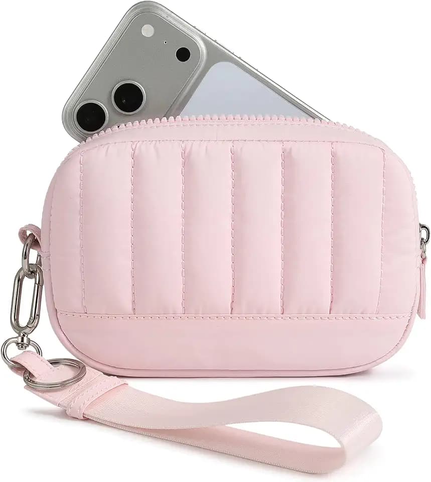 Marvolia Wristlet Wallet for Women Quilted Protective Wristlet Purse