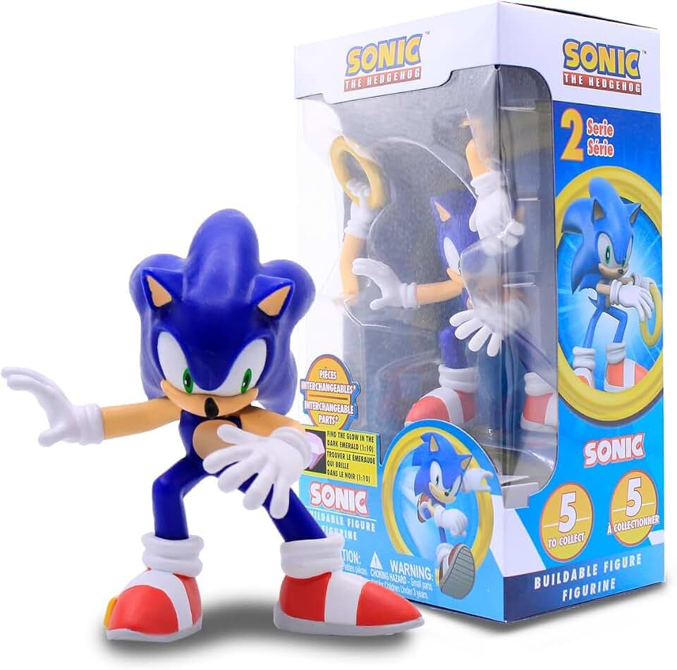 Just Toys – Sonic the Hedgehog Action Figure, Sonic, Series 3, 3.9 in